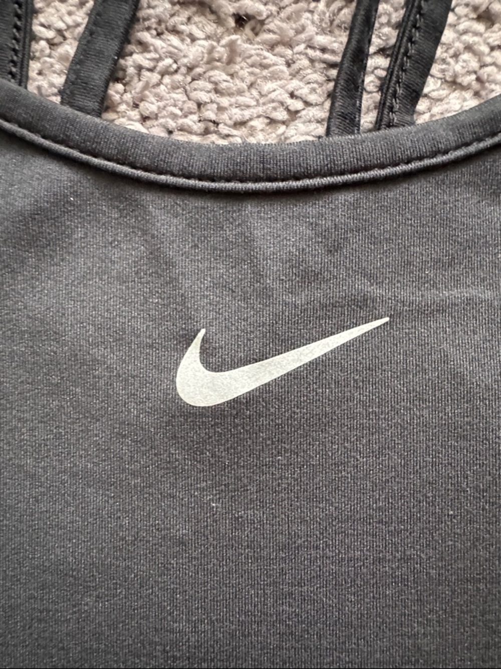Women's Nike Dri-FIT One Luxe Slim Fit Strappy Tank Top Black Size M - Picture 8 of 15